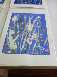 Fish in seaweed print
